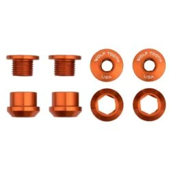 Wolf-tooth Wolf Tooth Aluminum Chainring Bolts - 6mm - 1-speed (4 Pieces) -Wolf Tooth 120352 08 d 203185