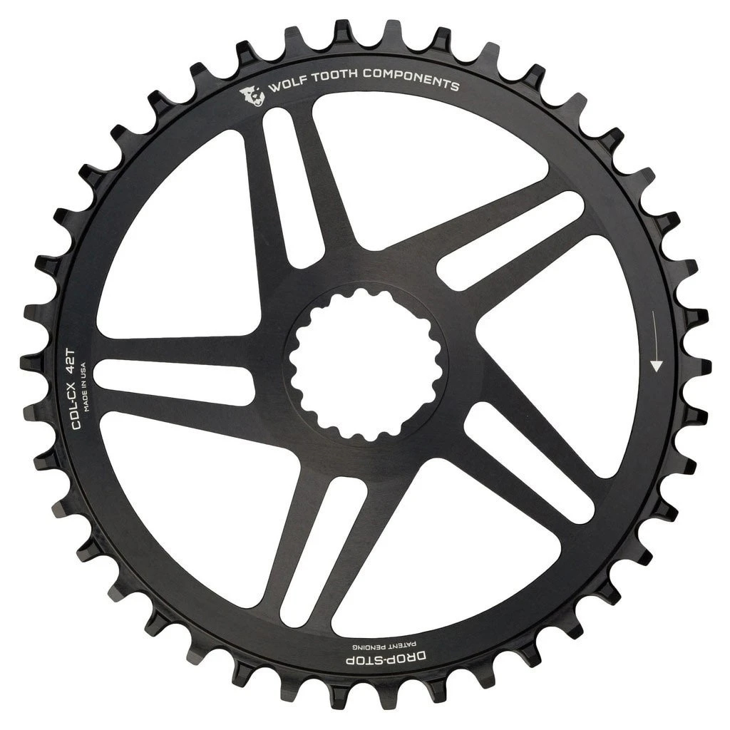 Wolf-tooth Wolf Tooth Direct Mount Single Chainring For Cannondale Hollowgram CX / Road - Drop Stop - Black 3 Wolf-tooth Wolf Tooth Direct Mount Single Chainring For Cannondale Hollowgram CX / Road - Drop Stop - Black