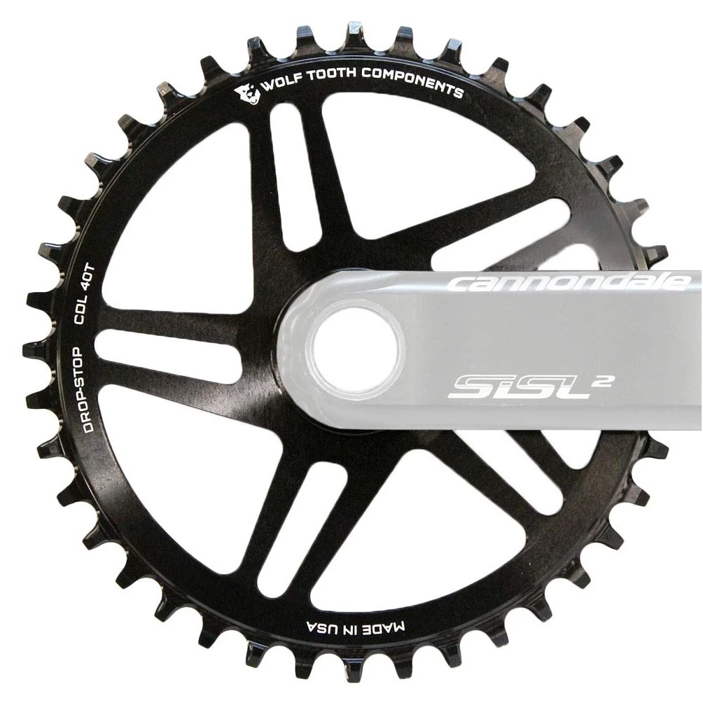 Wolf-tooth Wolf Tooth Direct Mount Single Chainring For Cannondale Hollowgram CX / Road - Drop Stop - Black 6 Wolf-tooth Wolf Tooth Direct Mount Single Chainring For Cannondale Hollowgram CX / Road - Drop Stop - Black - Image 4