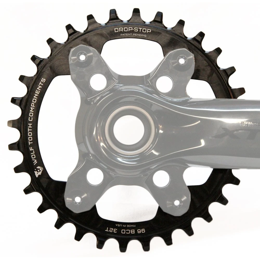 Wolf-tooth Wolf Tooth Single Chainring 96mm XTR M9000 / M9020 - Drop Stop - Black 5 Wolf-tooth Wolf Tooth Single Chainring 96mm XTR M9000 / M9020 - Drop Stop - Black - Image 3