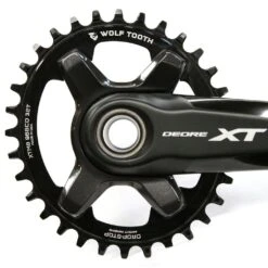 Wolf-tooth Wolf Tooth Elliptical - Single Chainring 96mm For Shimano XT M8000 / M8020 / SLX M7000 - Drop Stop - Black -Wolf Tooth 206441 02 d 390808