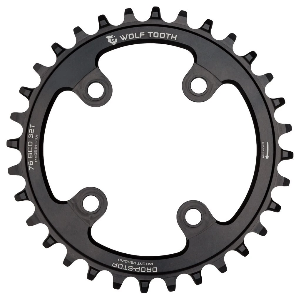 Wolf-tooth Wolf Tooth Chainring 76mm For SRAM XX1 / Specialized Stout - Drop Stop - Black 3 Wolf-tooth Wolf Tooth Chainring 76mm For SRAM XX1 / Specialized Stout - Drop Stop - Black