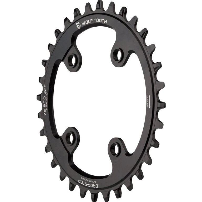 Wolf-tooth Wolf Tooth Chainring 76mm For SRAM XX1 / Specialized Stout - Drop Stop - Black 4 Wolf-tooth Wolf Tooth Chainring 76mm For SRAM XX1 / Specialized Stout - Drop Stop - Black - Image 2