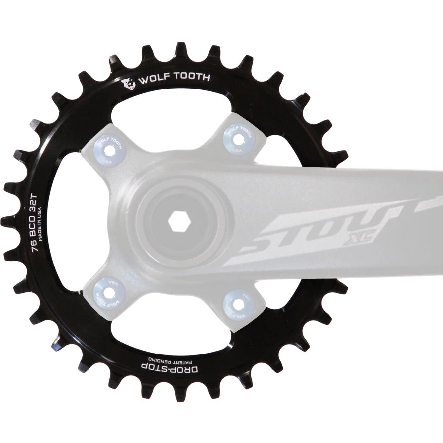 Wolf-tooth Wolf Tooth Chainring 76mm For SRAM XX1 / Specialized Stout - Drop Stop - Black 5 Wolf-tooth Wolf Tooth Chainring 76mm For SRAM XX1 / Specialized Stout - Drop Stop - Black - Image 3