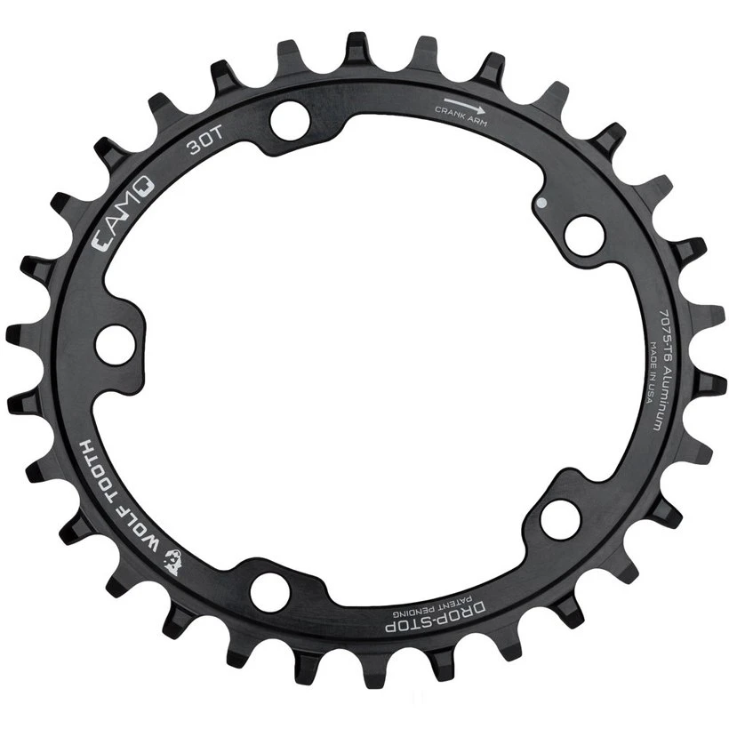 Wolf-tooth Wolf Tooth Elliptical - Camo Single Chainring For Camo Spider - Drop Stop - Black 3 Wolf-tooth Wolf Tooth Elliptical - Camo Single Chainring For Camo Spider - Drop Stop - Black