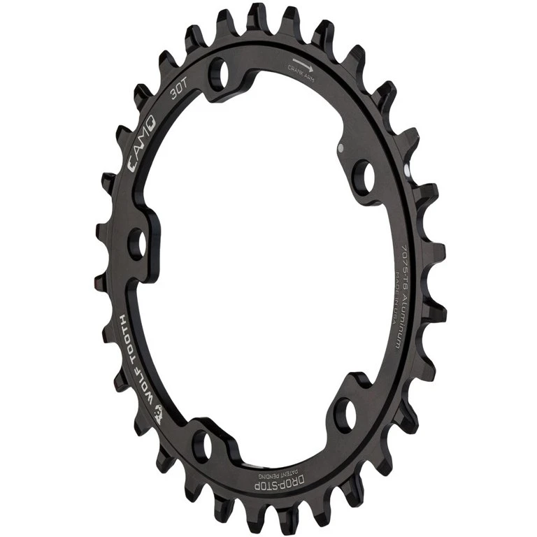 Wolf-tooth Wolf Tooth Elliptical - Camo Single Chainring For Camo Spider - Drop Stop - Black 4 Wolf-tooth Wolf Tooth Elliptical - Camo Single Chainring For Camo Spider - Drop Stop - Black - Image 2