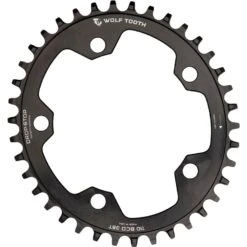 Wolf-tooth Wolf Tooth Elliptical Single Road/Cyclocross Flattop Chainring 110mm - Drop Stop - Black