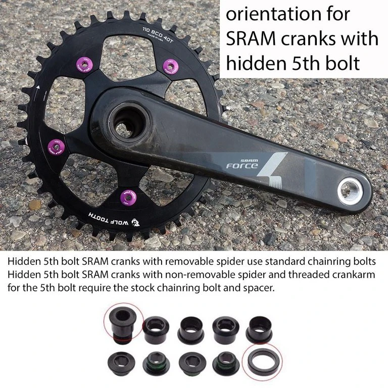 Wolf-tooth Wolf Tooth Elliptical Single Road/Cyclocross Flattop Chainring 110mm - Drop Stop - Black 8 Wolf-tooth Wolf Tooth Elliptical Single Road/Cyclocross Flattop Chainring 110mm - Drop Stop - Black - Image 6