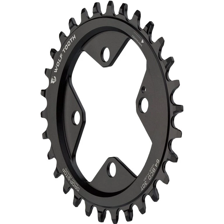 Wolf-tooth Wolf Tooth Elliptical - Single Chainring 64mm - Drop Stop - Black 4 Wolf-tooth Wolf Tooth Elliptical - Single Chainring 64mm - Drop Stop - Black - Image 2