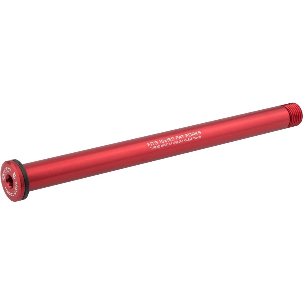 Wolf-tooth Wolf Tooth Thru Axle 15x150mm For RockShox Bluto Fatbike Forks - Red 3 Wolf-tooth Wolf Tooth Thru Axle 15x150mm For RockShox Bluto Fatbike Forks - Red