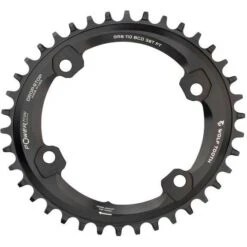 Wolf-tooth Wolf Tooth Elliptical Chainring For Shimano GRX 110 BCD 4-Bolt - Drop Stop - Black