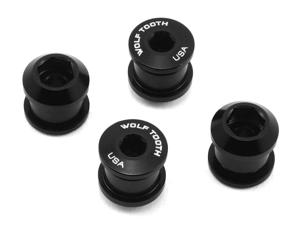 Wolf Tooth Components Dual Hex Fitting Chainring Bolts (Black) (6mm) (4 Pack) (For 1x Use) 3 Wolf Tooth Components Dual Hex Fitting Chainring Bolts (Black) (6mm) (4 Pack) (For 1x Use)