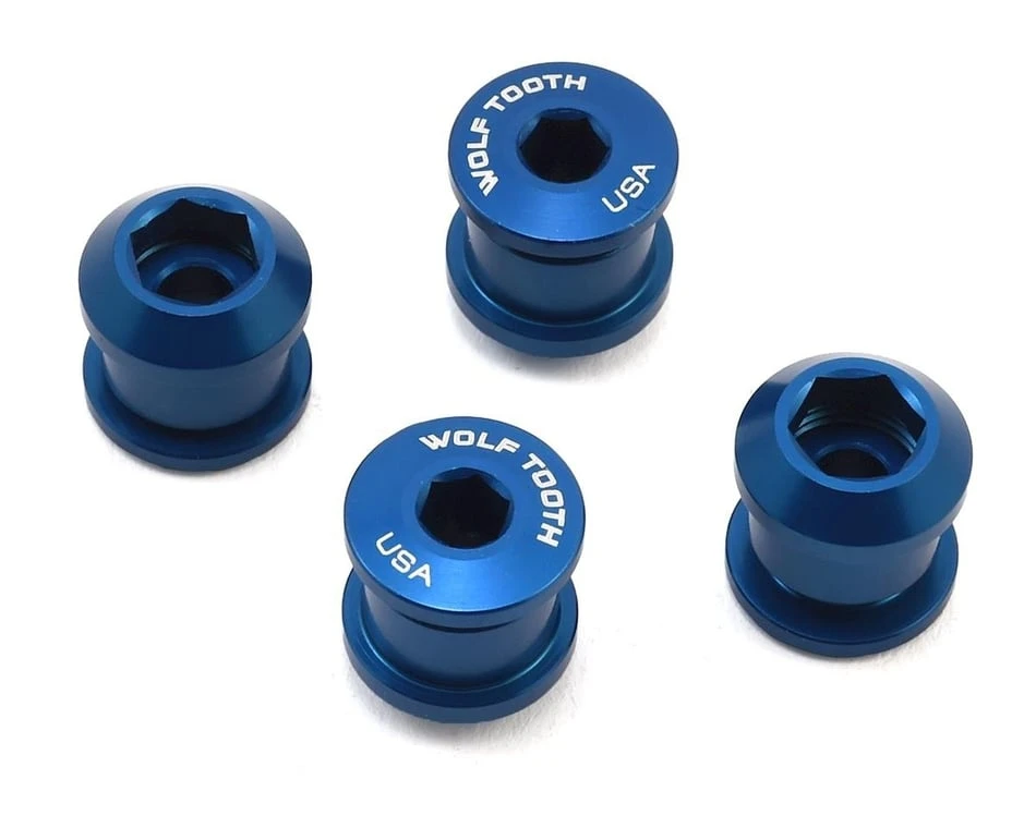 Wolf Tooth Components Dual Hex Fitting Chainring Bolts (Blue) (6mm) (4 Pack) (For 1x Use) 3 Wolf Tooth Components Dual Hex Fitting Chainring Bolts (Blue) (6mm) (4 Pack) (For 1x Use)