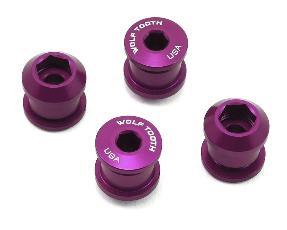 Wolf Tooth Components Dual Hex Fitting Chainring Bolts (Purple) (6mm) (4 Pack) (For 1x Use) 3 Wolf Tooth Components Dual Hex Fitting Chainring Bolts (Purple) (6mm) (4 Pack) (For 1x Use)