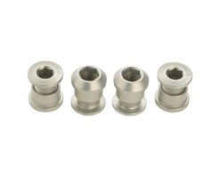 Wolf Tooth Components Dual Hex Fitting Chainring Bolts (Silver) (6mm) (4 Pack) (For 1x Use)