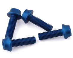 Wolf Tooth Components Aluminum Bottle Cage Bolts (Blue) (4 -Pack)