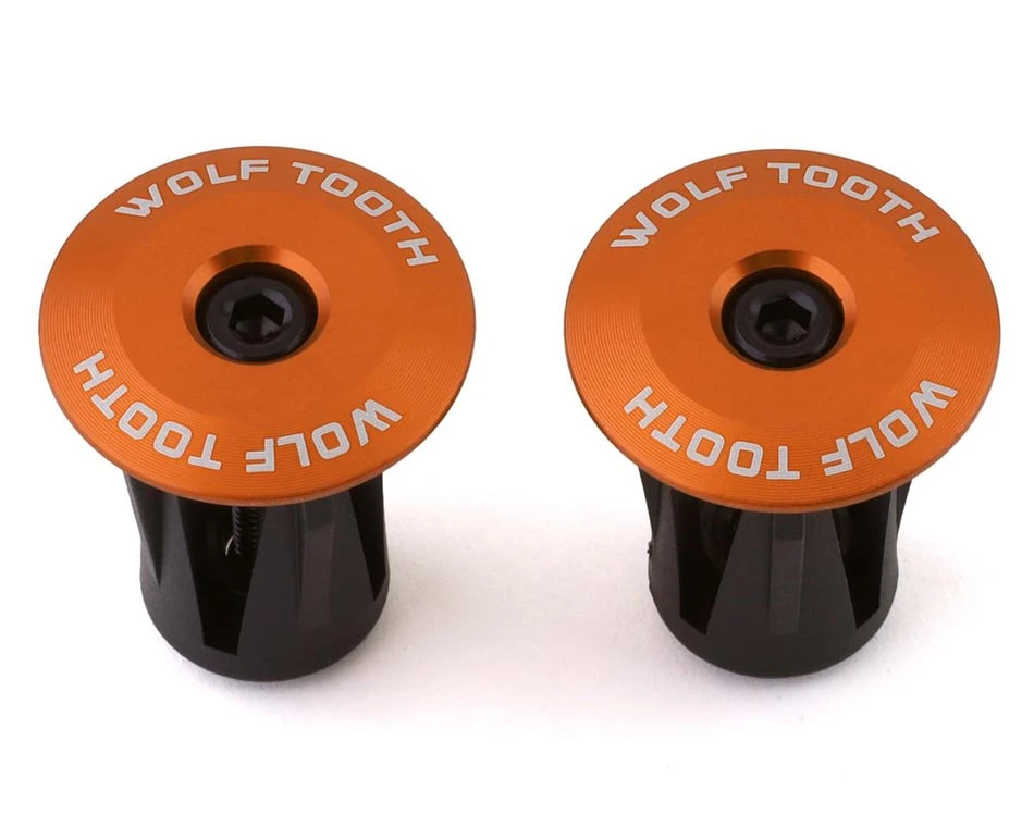 Wolf Tooth Components Alloy Bar End Plugs (Orange) 3 Wolf Tooth Components Alloy Bar End Plugs (Orange)