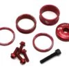Wolf Tooth Components Headset Spacer BlingKit (Red) (3, 5, 10, 15mm) (w/ Bottle Cage Bolts) -Wolf Tooth blingkit red