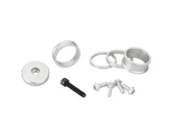 Wolf Tooth Components Headset Spacer BlingKit (Silver) (3, 5,10, 15mm) (w/ Bottle Cage Bolts)