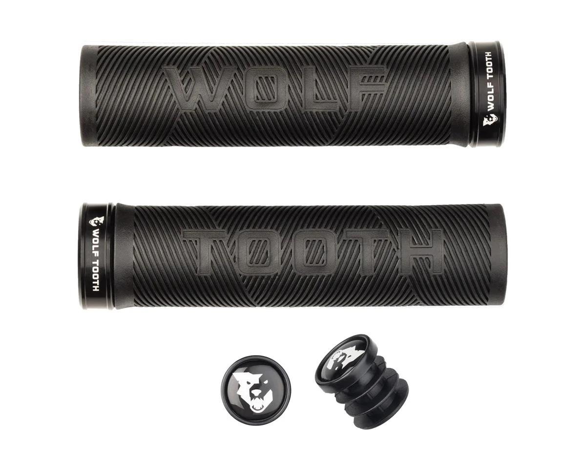 Wolf Tooth Components Echo Lock-On Grips (Black/Black 3 Wolf Tooth Components Echo Lock-On Grips (Black/Black