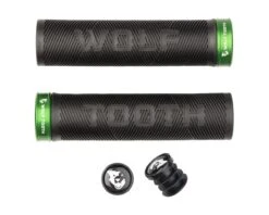Wolf Tooth Components Echo Lock-On Grips (Black/Green)