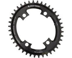 Wolf Tooth Components SRAM Road Elliptical Chainring (Black) (107mm BCD) (Drop-Stop B) (Single) (38T) (Works For Flattop)
