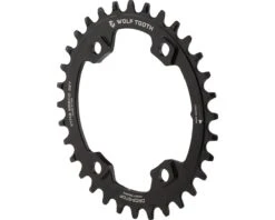 Wolf Tooth Components PowerTrac Elliptical Chainring (Black) (Drop-Stop A) (Single) (32T) (96mm Shimano Asym. BCD) (XT M8000/SLX M7000)