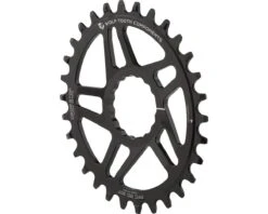 Wolf Tooth Components PowerTrac Oval Chainring (Black) (Reverse-Dish) (Drop-Stop A) (Single) (-4mm Offset) (30T) (Cinch Direct Mount)