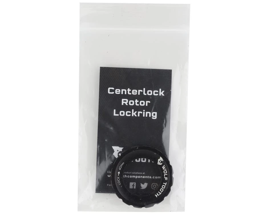 Wolf Tooth Components Centerlock Rotor Lockring (Black) 4 Wolf Tooth Components Centerlock Rotor Lockring (Black) - Image 2