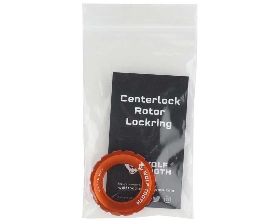 Wolf Tooth Components Centerlock Rotor Lockring (Orange) 4 Wolf Tooth Components Centerlock Rotor Lockring (Orange) - Image 2