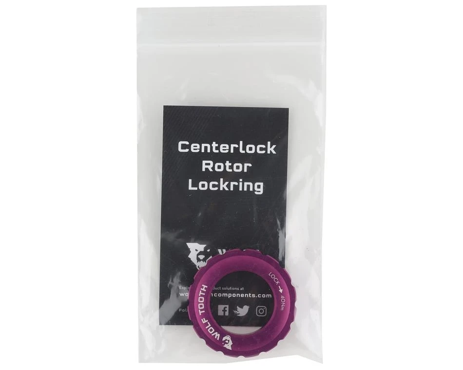 Wolf Tooth Components Centerlock Rotor Lockring (Purple) 4 Wolf Tooth Components Centerlock Rotor Lockring (Purple) - Image 2