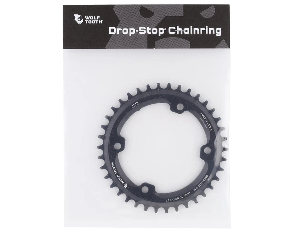 Wolf Tooth Components Shimano GRX Chainring (Black) (Drop-Stop B) (Single) (38T) (110mm Asym. BCD) 4 Wolf Tooth Components Shimano GRX Chainring (Black) (Drop-Stop B) (Single) (38T) (110mm Asym. BCD) - Image 2
