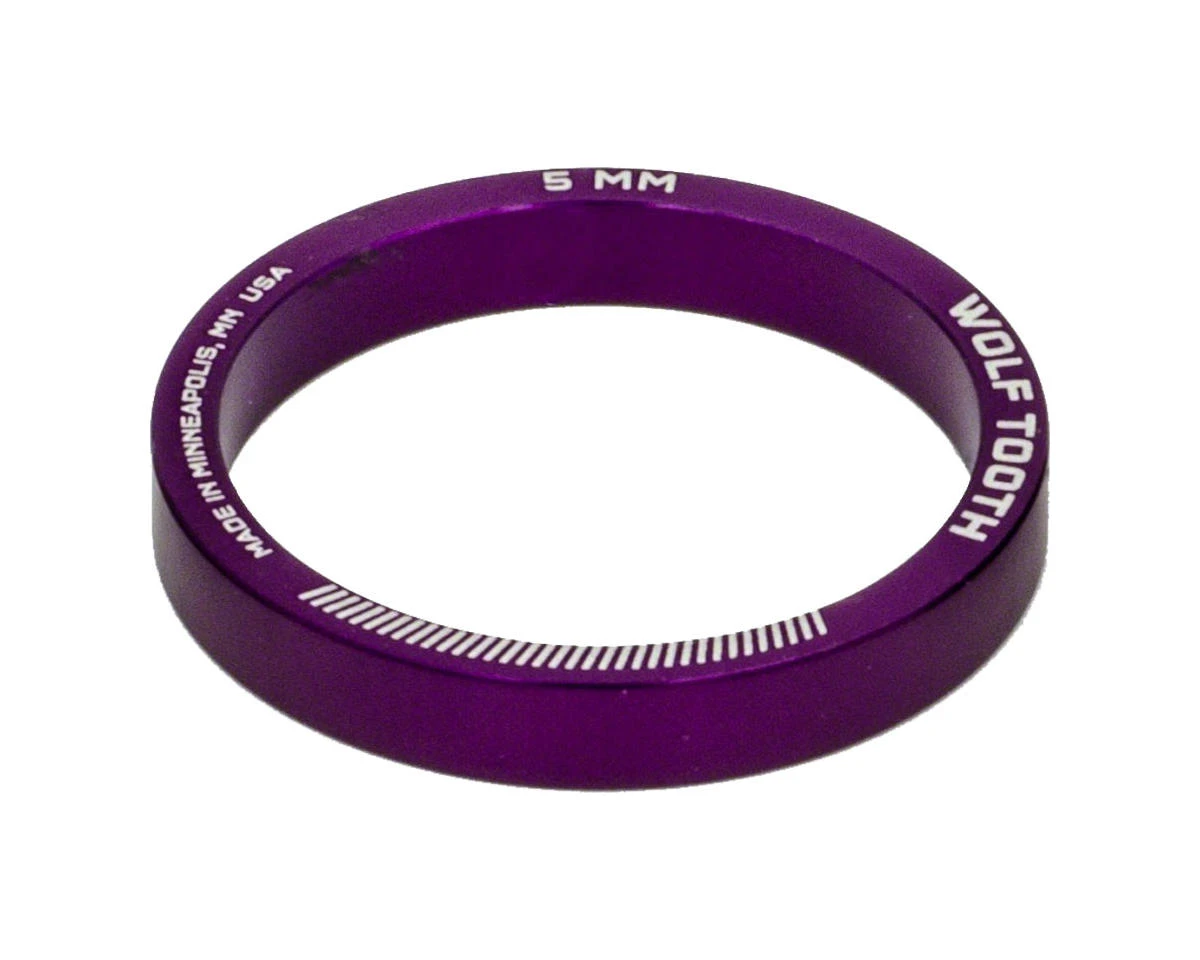 Wolf Tooth Components 1-1/8" Headset Spacer (Purple) (5) (5mm) 3 Wolf Tooth Components 1-1/8" Headset Spacer (Purple) (5) (5mm)