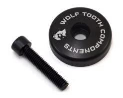 Wolf Tooth Components Ultralight Stem Cap W/ Integrated Spacer (Black) (5mm)