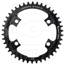 Wolf-tooth Wolf Tooth Single Chainring For Shimano 110 BCD Asymmetric 4-Bolt - Drop Stop B - Black