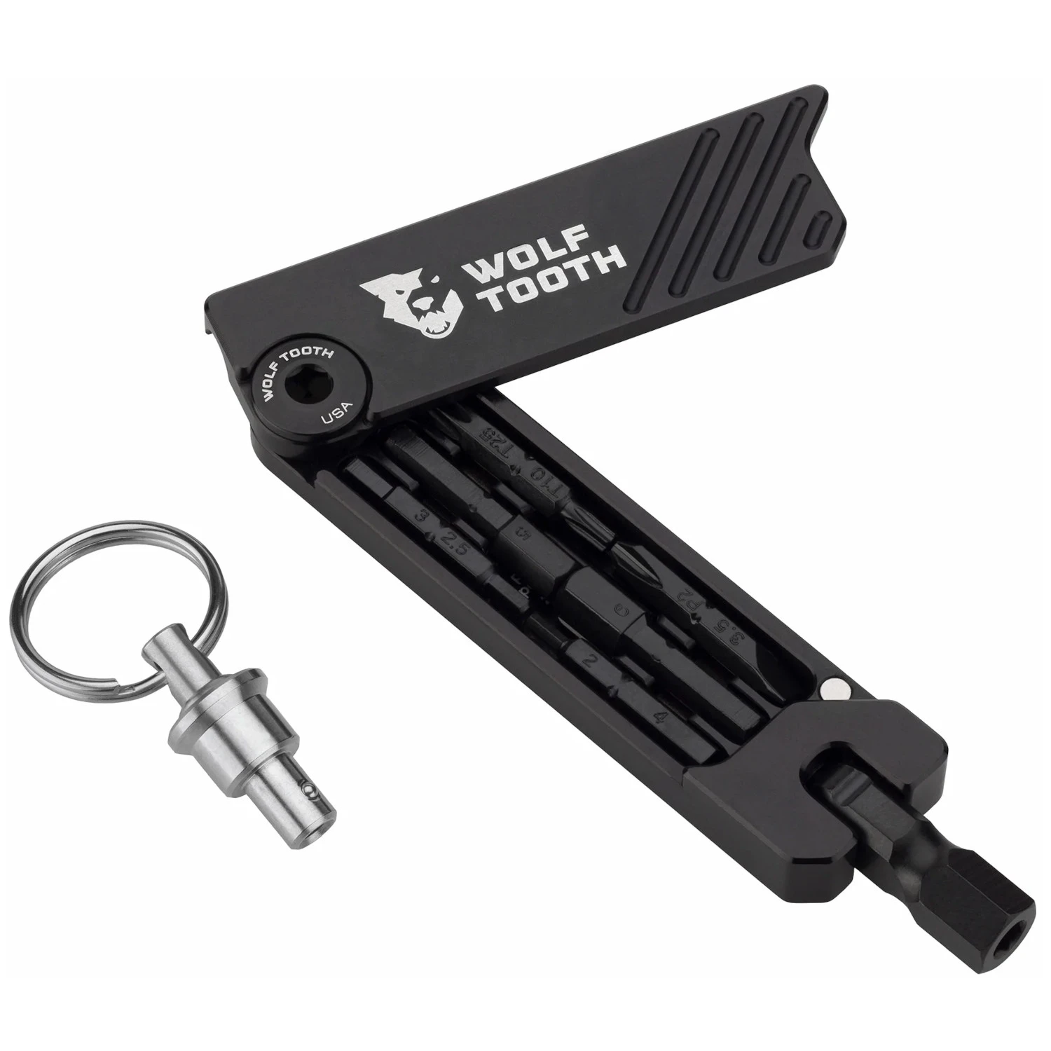 Wolf-tooth Wolf Tooth 6-Bit Hex Wrench Keyring Multitool - Black 4 Wolf-tooth Wolf Tooth 6-Bit Hex Wrench Keyring Multitool - Black - Image 2