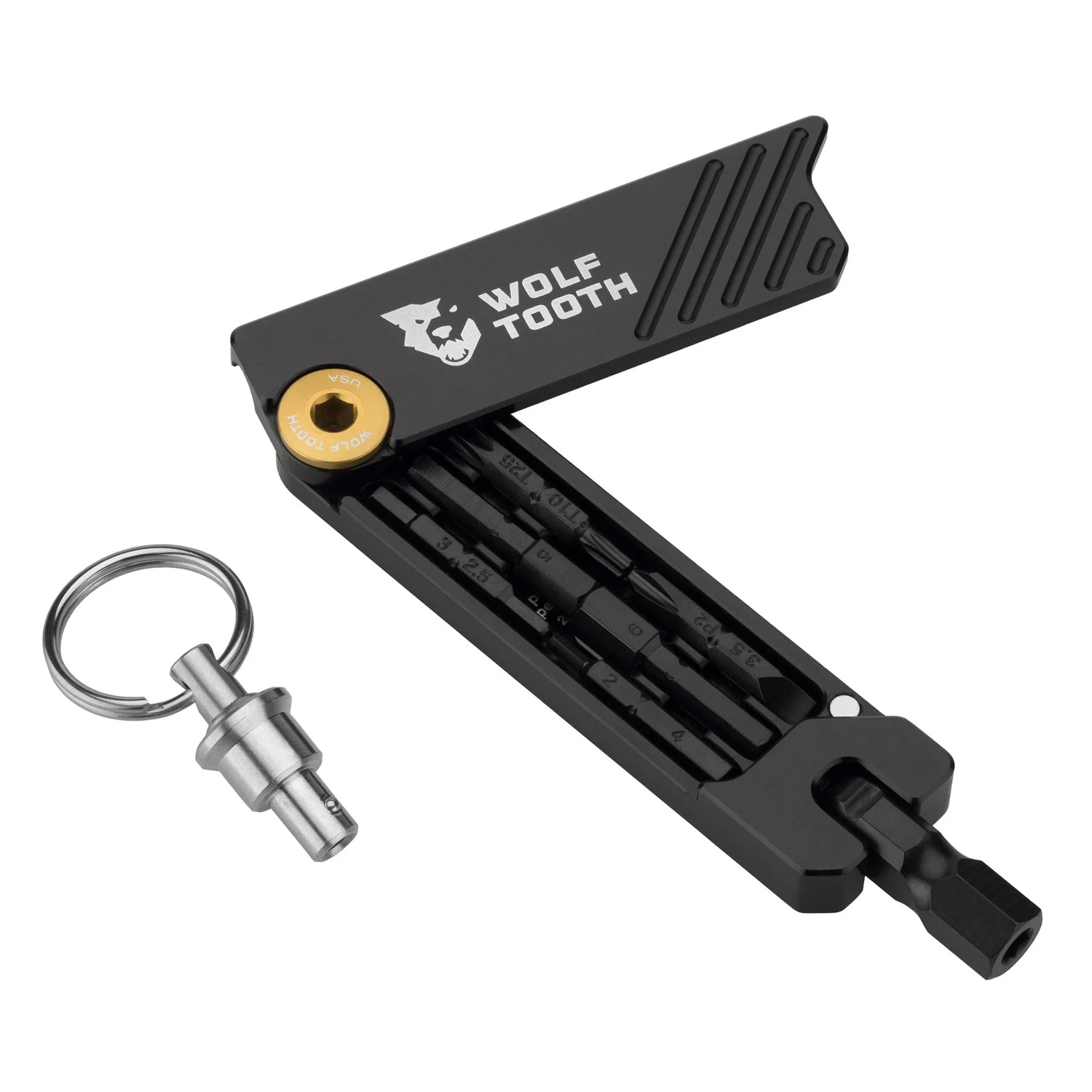 Wolf-tooth Wolf Tooth 6-Bit Hex Wrench Keyring Multitool - Gold 3 Wolf-tooth Wolf Tooth 6-Bit Hex Wrench Keyring Multitool - Gold - Image 2