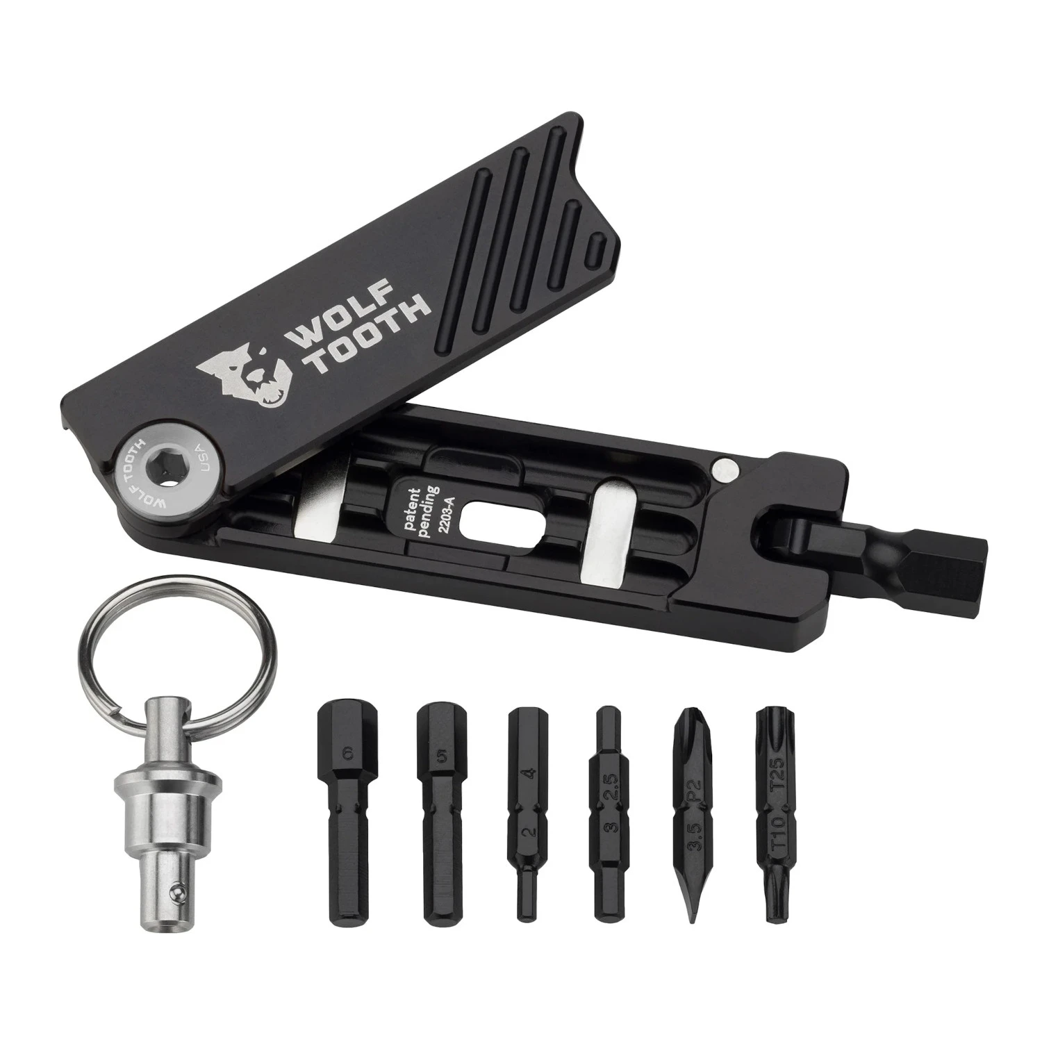 Wolf-tooth Wolf Tooth 6-Bit Hex Wrench Keyring Multitool - Gunmetal 4 Wolf-tooth Wolf Tooth 6-Bit Hex Wrench Keyring Multitool - Gunmetal - Image 2
