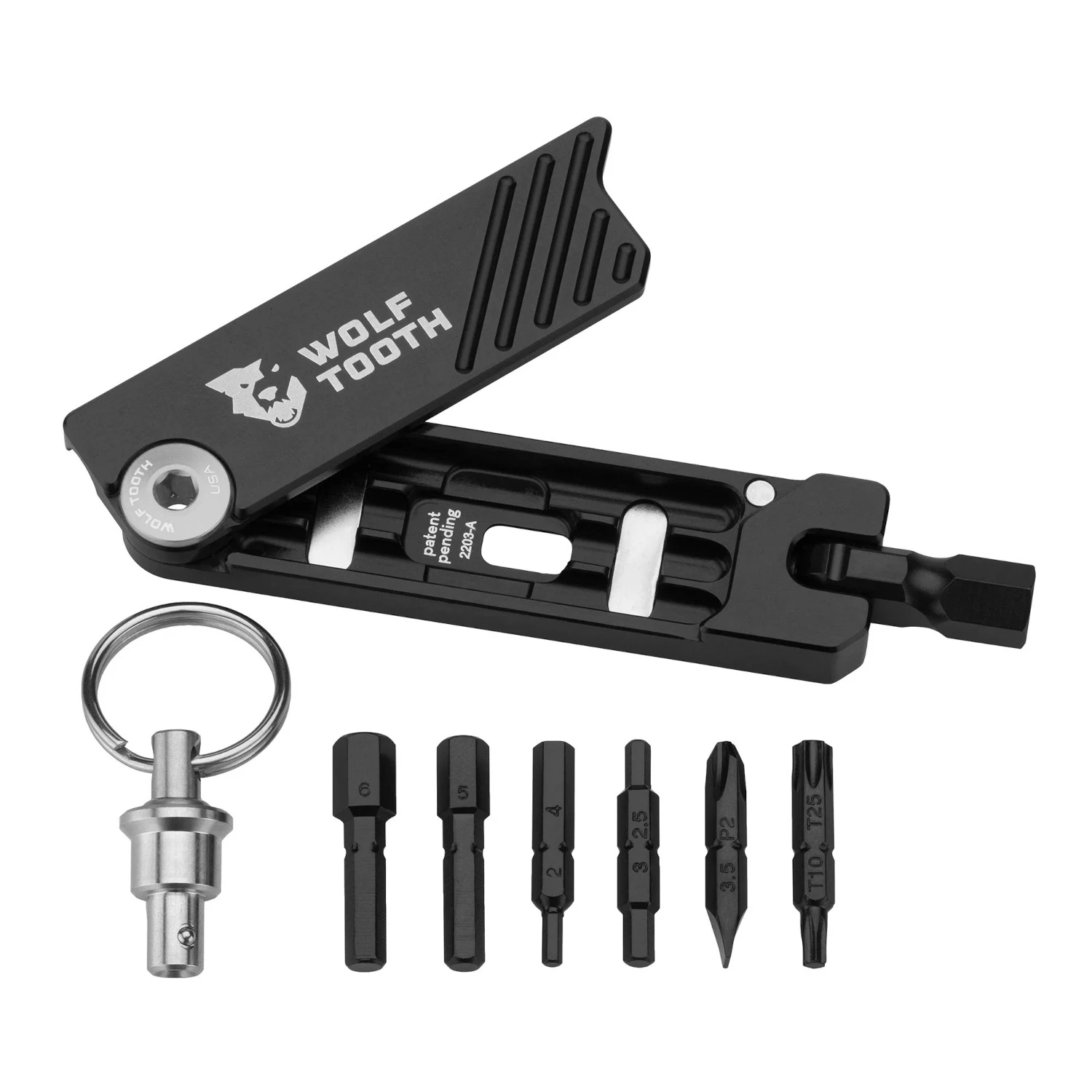 Wolf-tooth Wolf Tooth 6-Bit Hex Wrench Keyring Multitool - Silver 5 Wolf-tooth Wolf Tooth 6-Bit Hex Wrench Keyring Multitool - Silver - Image 3