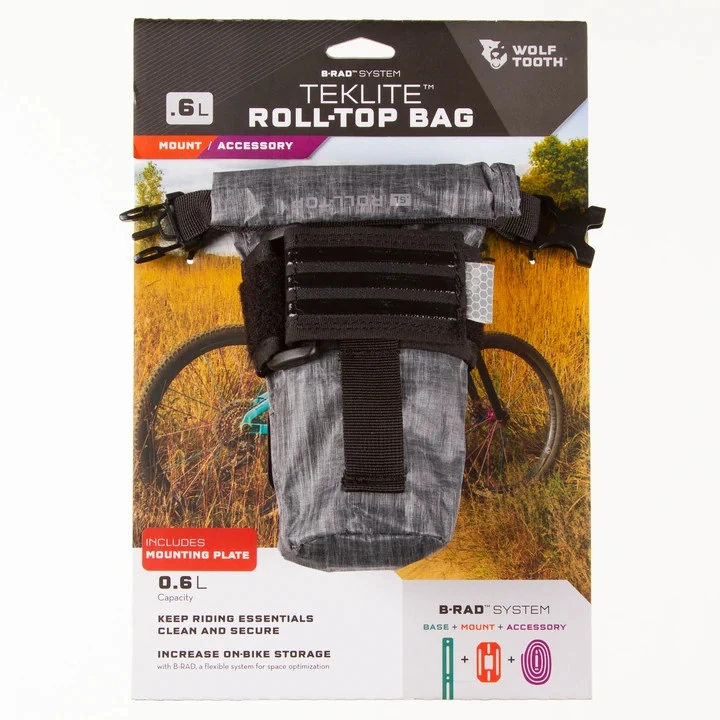 Wolf-tooth Wolf Tooth B-RAD TekLite Roll-Top Bag With Strap And Adapter Plate - 0.6L 5 Wolf-tooth Wolf Tooth B-RAD TekLite Roll-Top Bag With Strap And Adapter Plate - 0.6L - Image 3