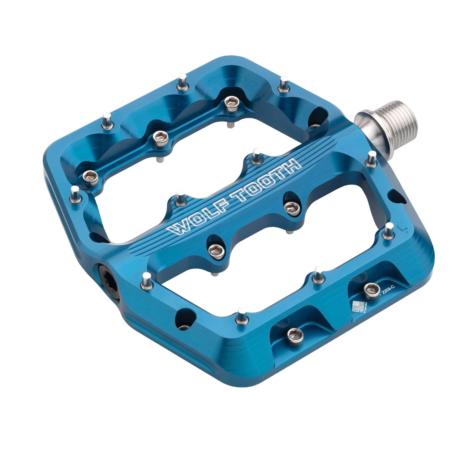 Wolf-tooth Wolf Tooth Waveform Flat Pedals - Small - Blue 3 Wolf-tooth Wolf Tooth Waveform Flat Pedals - Small - Blue
