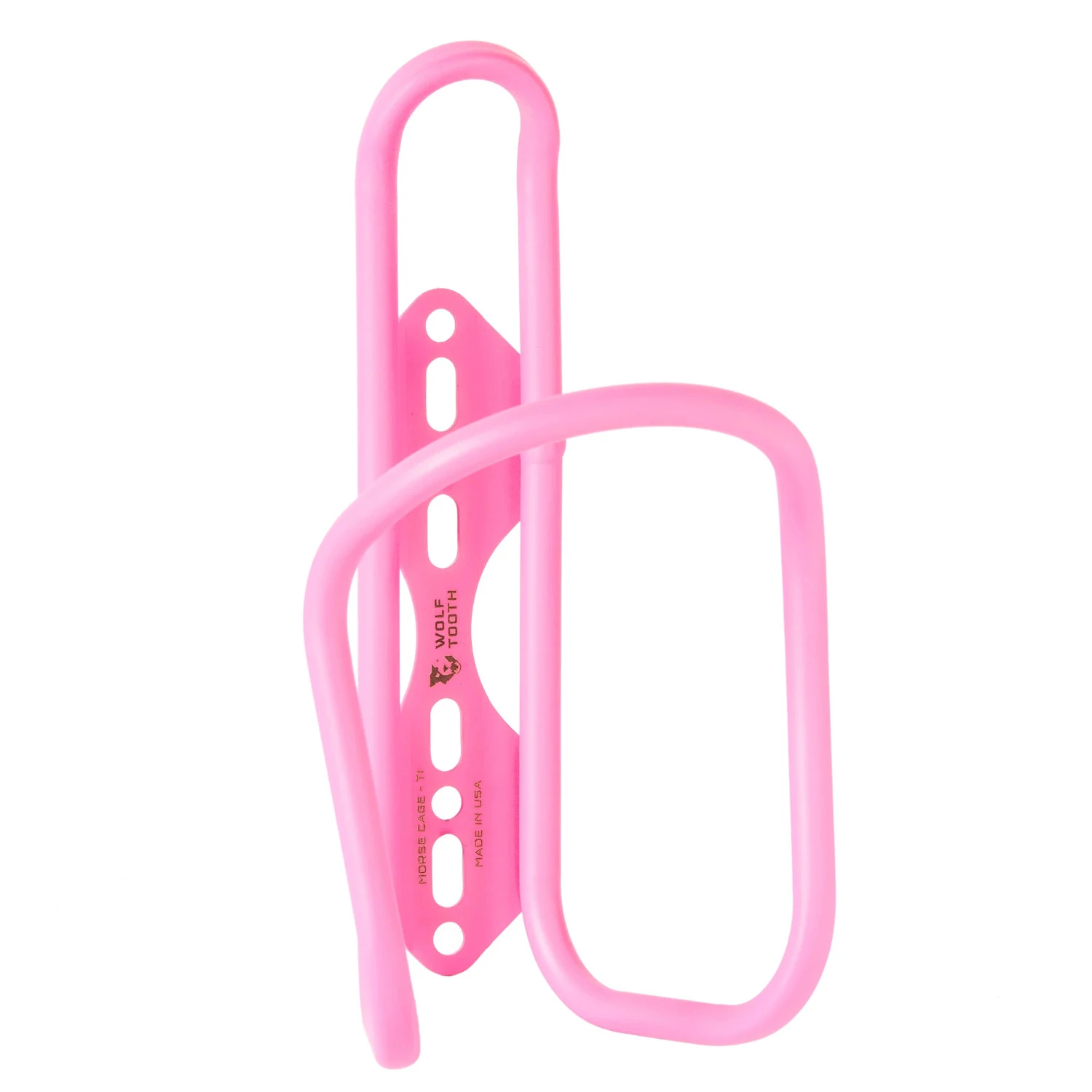Wolf-tooth Wolf Tooth Morse Cage Ti - Bottle Cage - Limited Edition - Pink 4 Wolf-tooth Wolf Tooth Morse Cage Ti - Bottle Cage - Limited Edition - Pink - Image 2